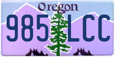 OR license plate 985LCC