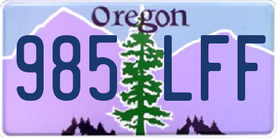 OR license plate 985LFF