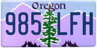 OR license plate 985LFH