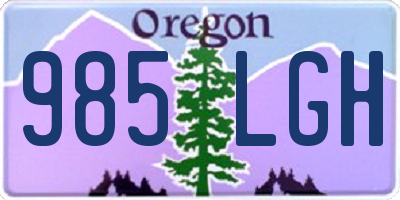 OR license plate 985LGH