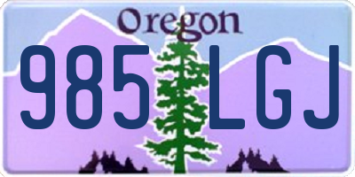 OR license plate 985LGJ