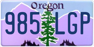 OR license plate 985LGP