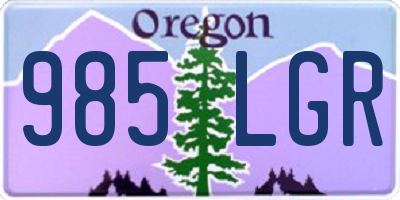 OR license plate 985LGR