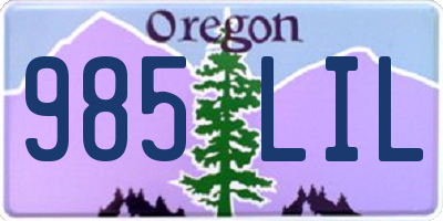 OR license plate 985LIL