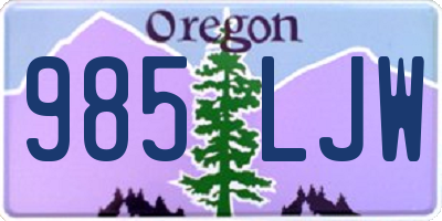 OR license plate 985LJW