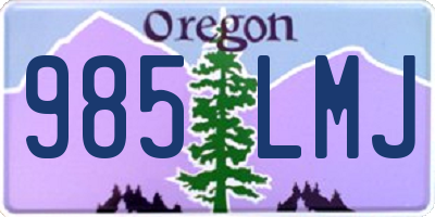 OR license plate 985LMJ