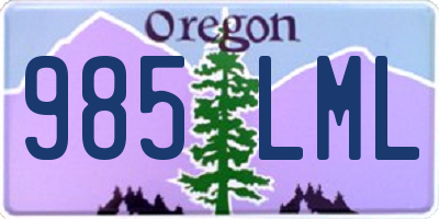 OR license plate 985LML