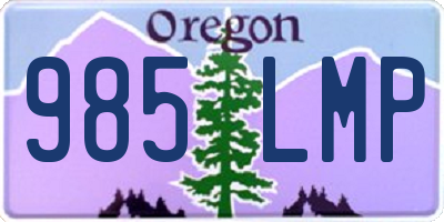 OR license plate 985LMP