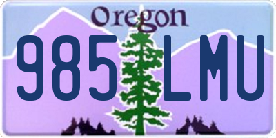OR license plate 985LMU