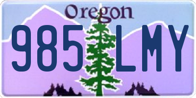 OR license plate 985LMY