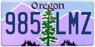 OR license plate 985LMZ