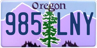 OR license plate 985LNY