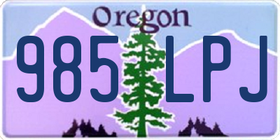 OR license plate 985LPJ