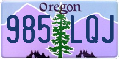 OR license plate 985LQJ