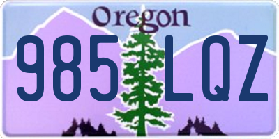 OR license plate 985LQZ