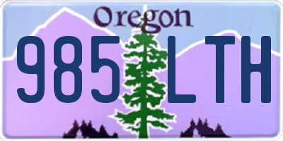 OR license plate 985LTH