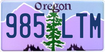 OR license plate 985LTM