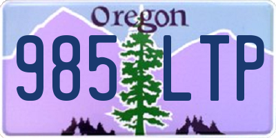 OR license plate 985LTP