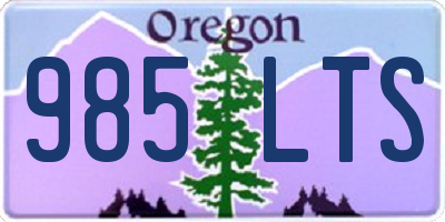 OR license plate 985LTS