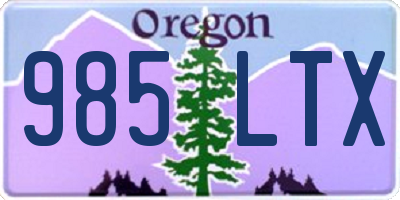 OR license plate 985LTX