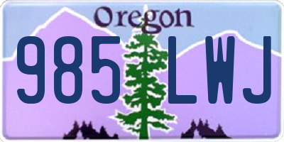 OR license plate 985LWJ