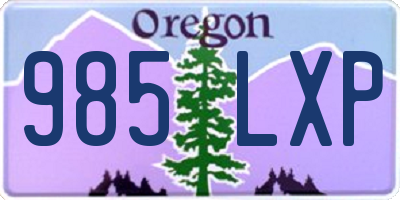 OR license plate 985LXP