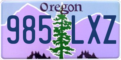 OR license plate 985LXZ