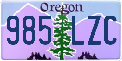 OR license plate 985LZC