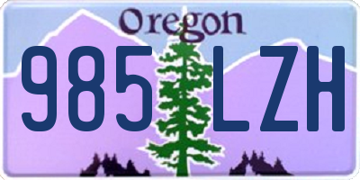 OR license plate 985LZH