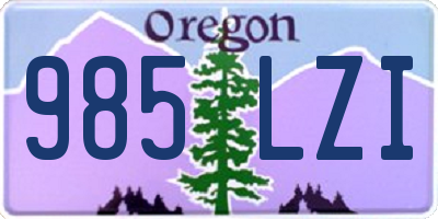 OR license plate 985LZI