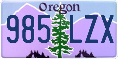 OR license plate 985LZX