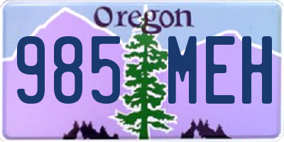 OR license plate 985MEH