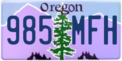 OR license plate 985MFH