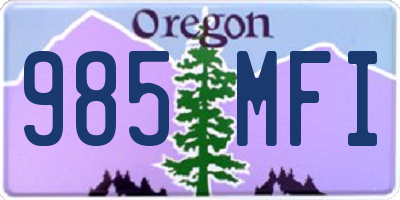 OR license plate 985MFI