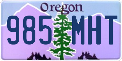 OR license plate 985MHT