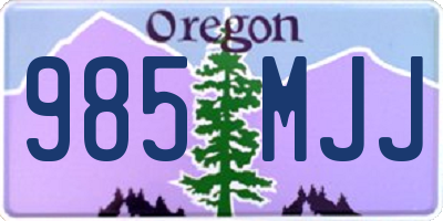 OR license plate 985MJJ