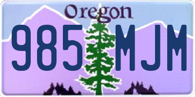 OR license plate 985MJM