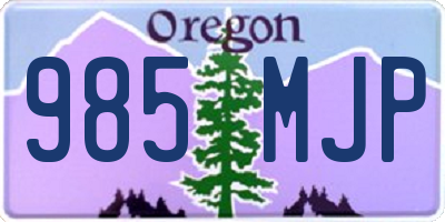 OR license plate 985MJP