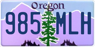 OR license plate 985MLH