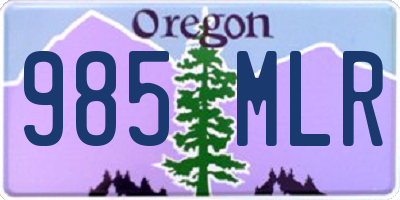 OR license plate 985MLR