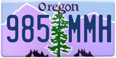 OR license plate 985MMH