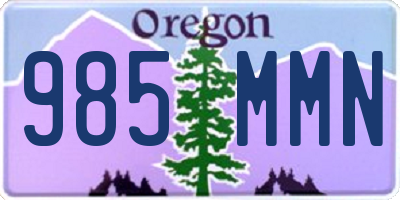 OR license plate 985MMN