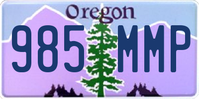 OR license plate 985MMP