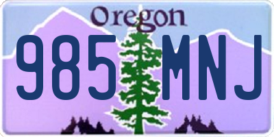 OR license plate 985MNJ