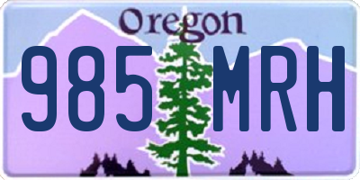 OR license plate 985MRH