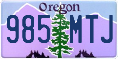 OR license plate 985MTJ