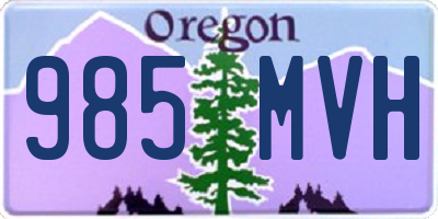 OR license plate 985MVH