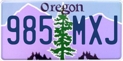 OR license plate 985MXJ