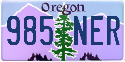 OR license plate 985NER