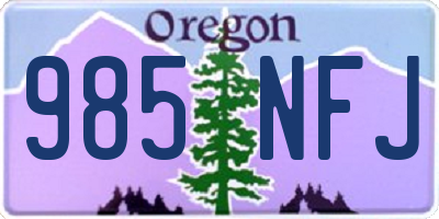 OR license plate 985NFJ
